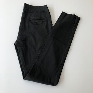 James Perse black cotton pants - dark grey - skinny - size 2